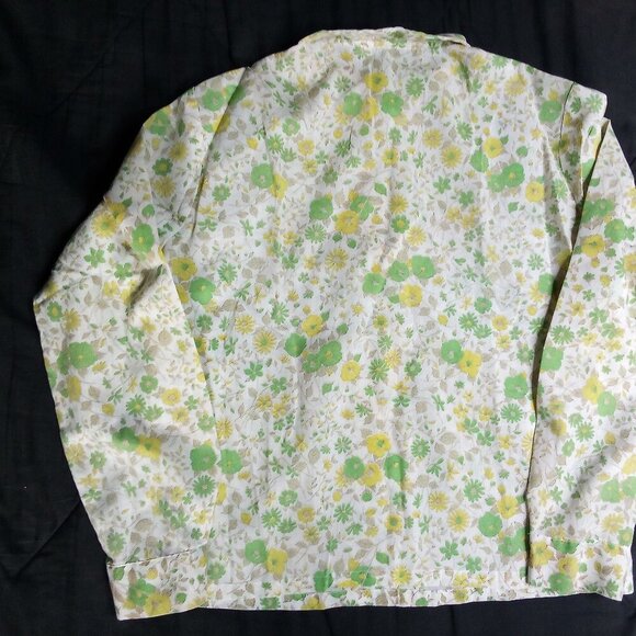 Vintage 70s Permanent Press Floral Button Shirt - Picture 4 of 5